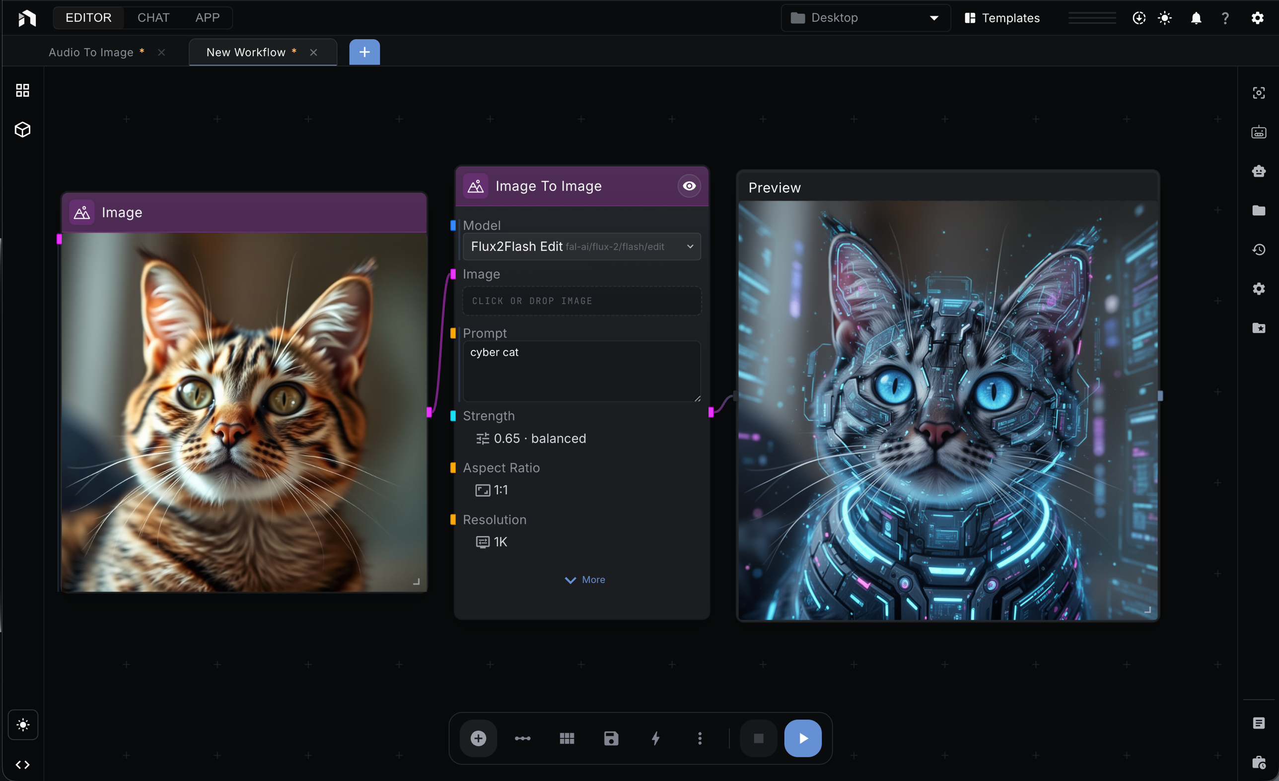 NodeTool visual workflow editor