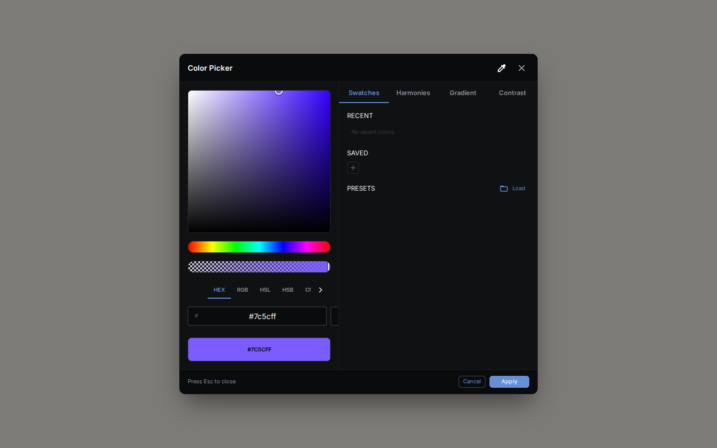 Color Picker Modal