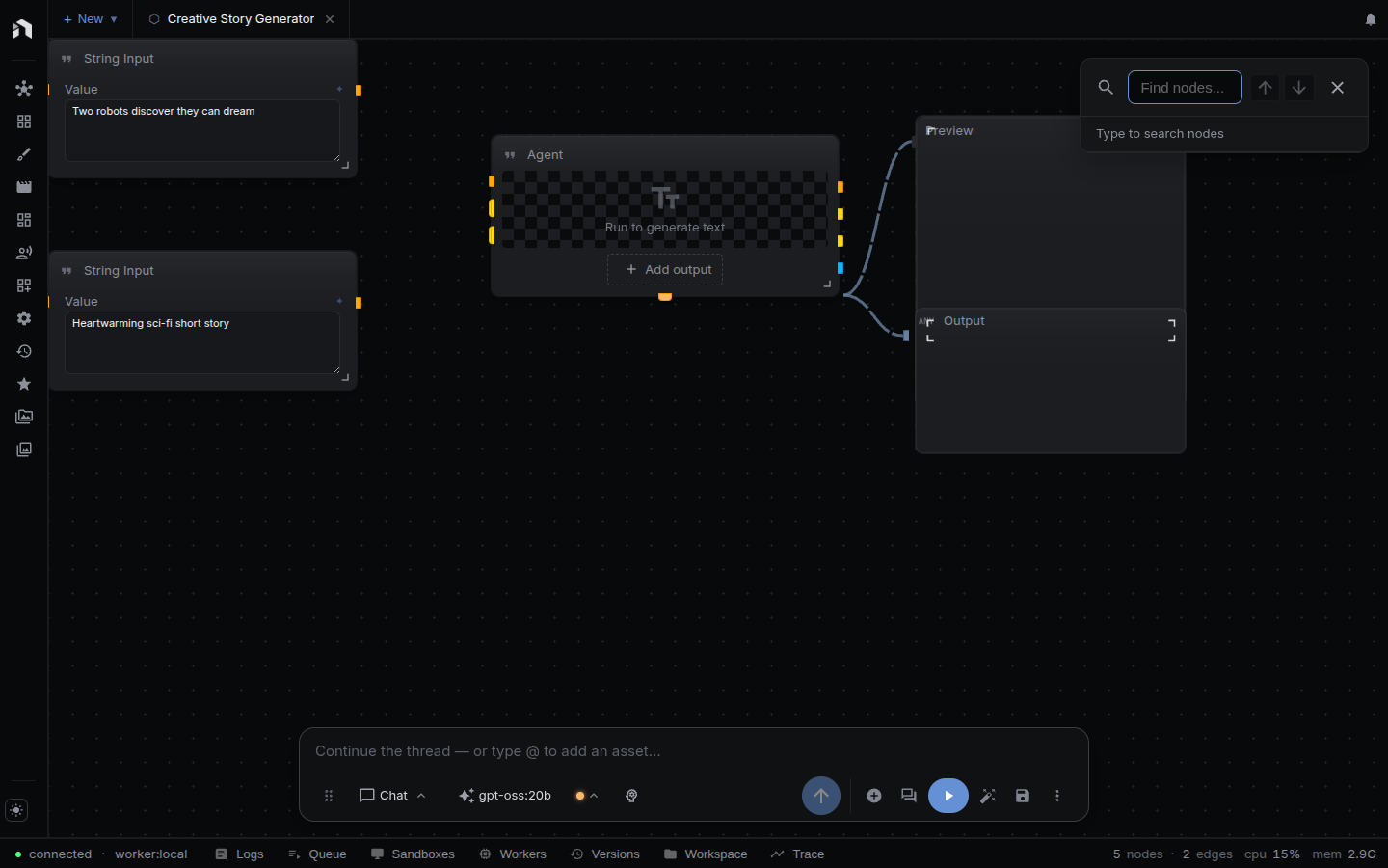 Find in workflow