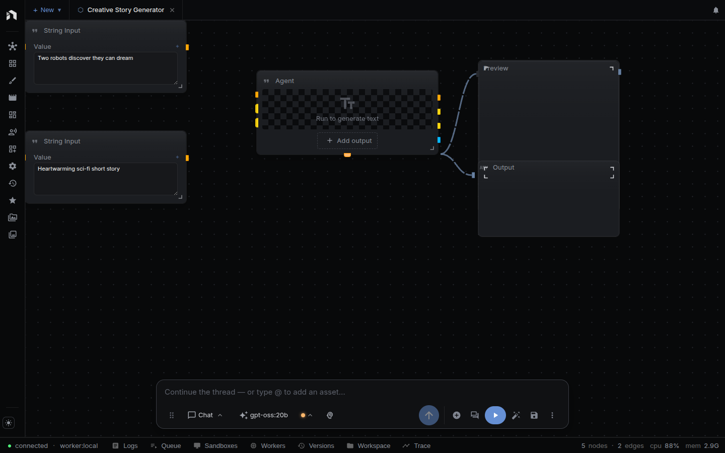 Workflow assistant panel