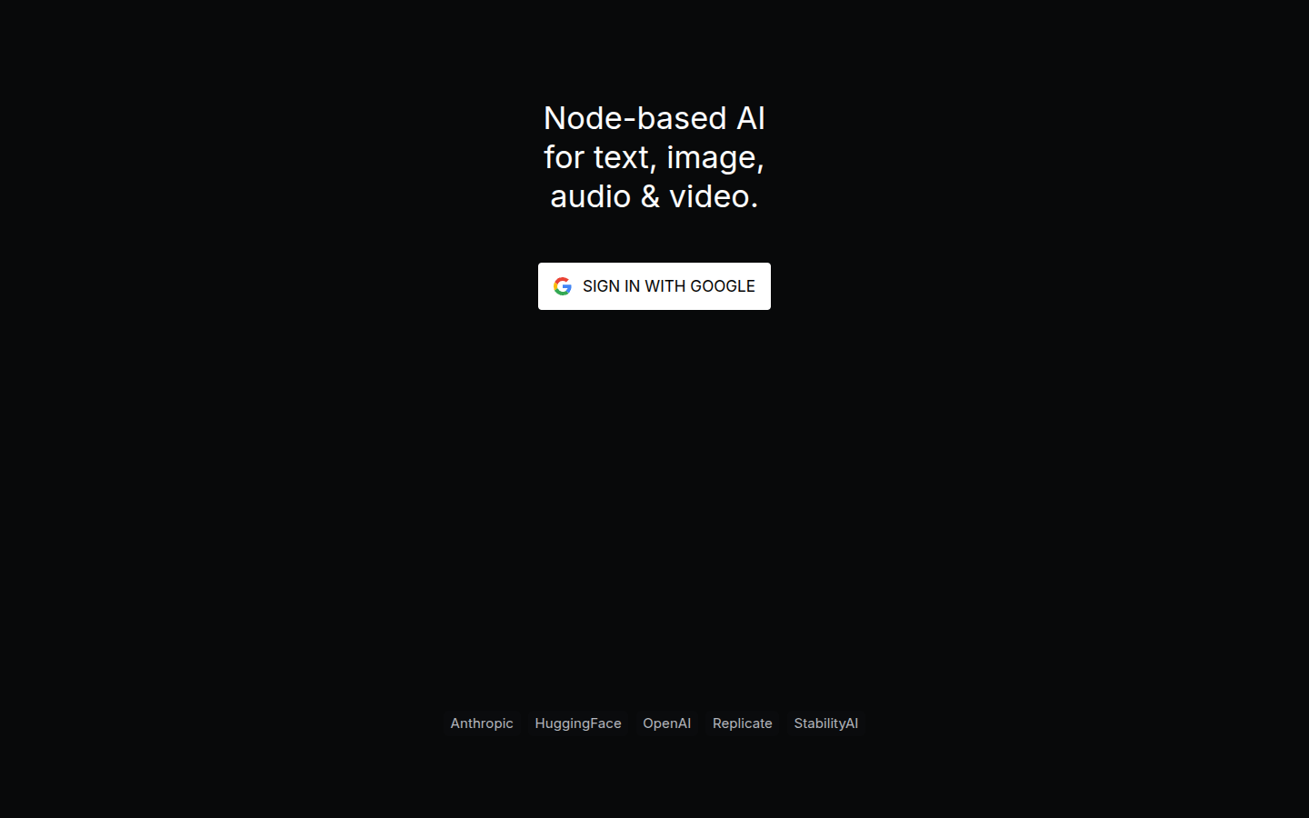 Sign-in screen