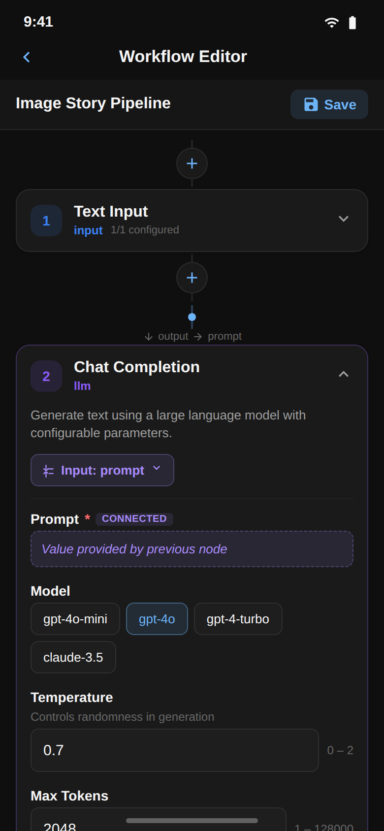 Mobile Graph Editor Chain
