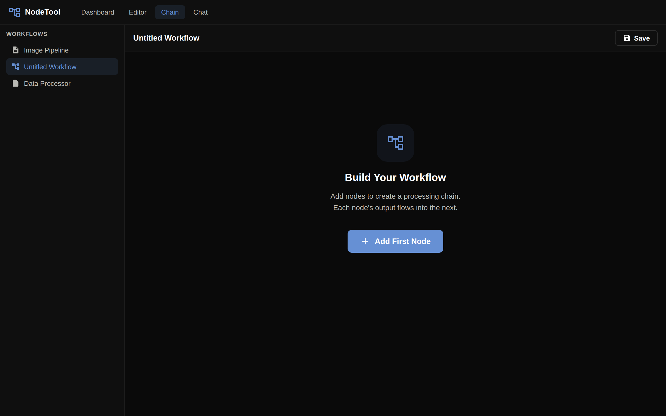 Chain Editor — Empty
